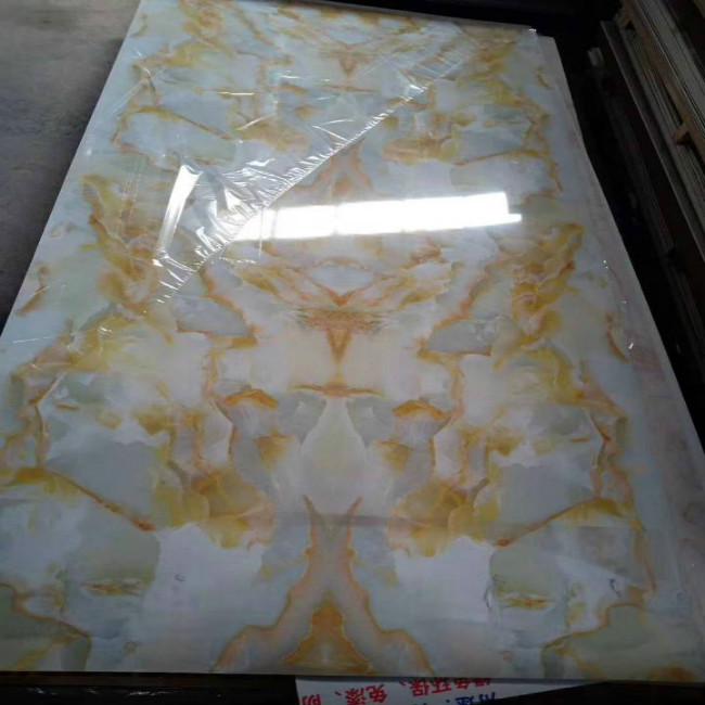 Panel de mármol de PVC anti arañazos con alto brillo Fábrica de China_  Fabricante de China_ Proveedor de China-Jinan Decoración Mutua Materiales  Co., Ltd.